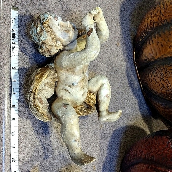 💖Vintage Toscano Boy Girl Angel Cherub Shelf Sitters - Picture 11 of 17